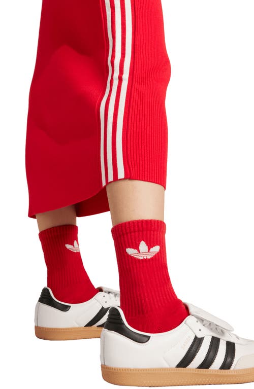 Adidas Originals Adidas 3-stripes Midi Skirt In Red