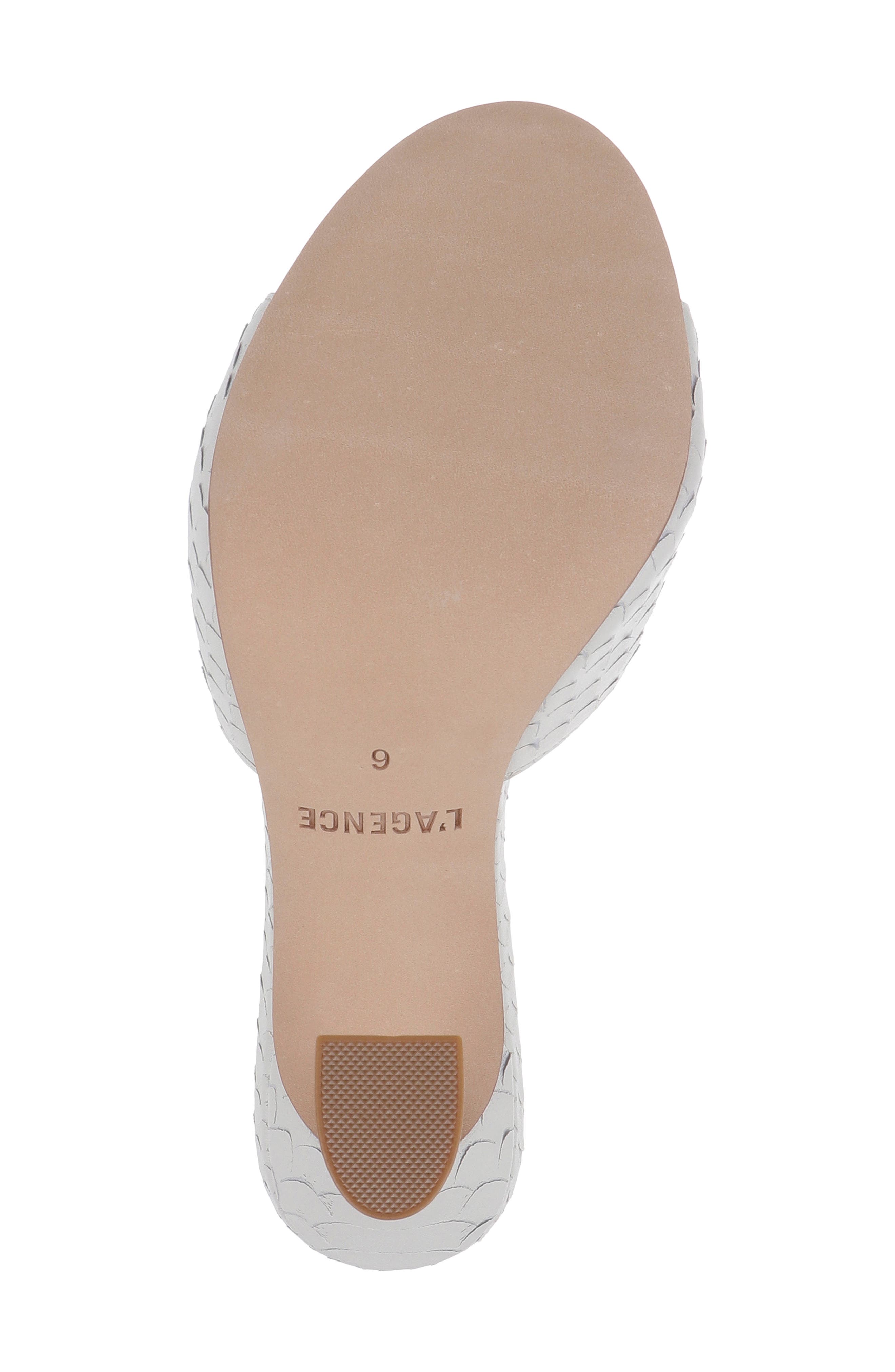 L'AGENCE Avery II Genuine Calf Hair Sandal, Alternate, color, White Snake