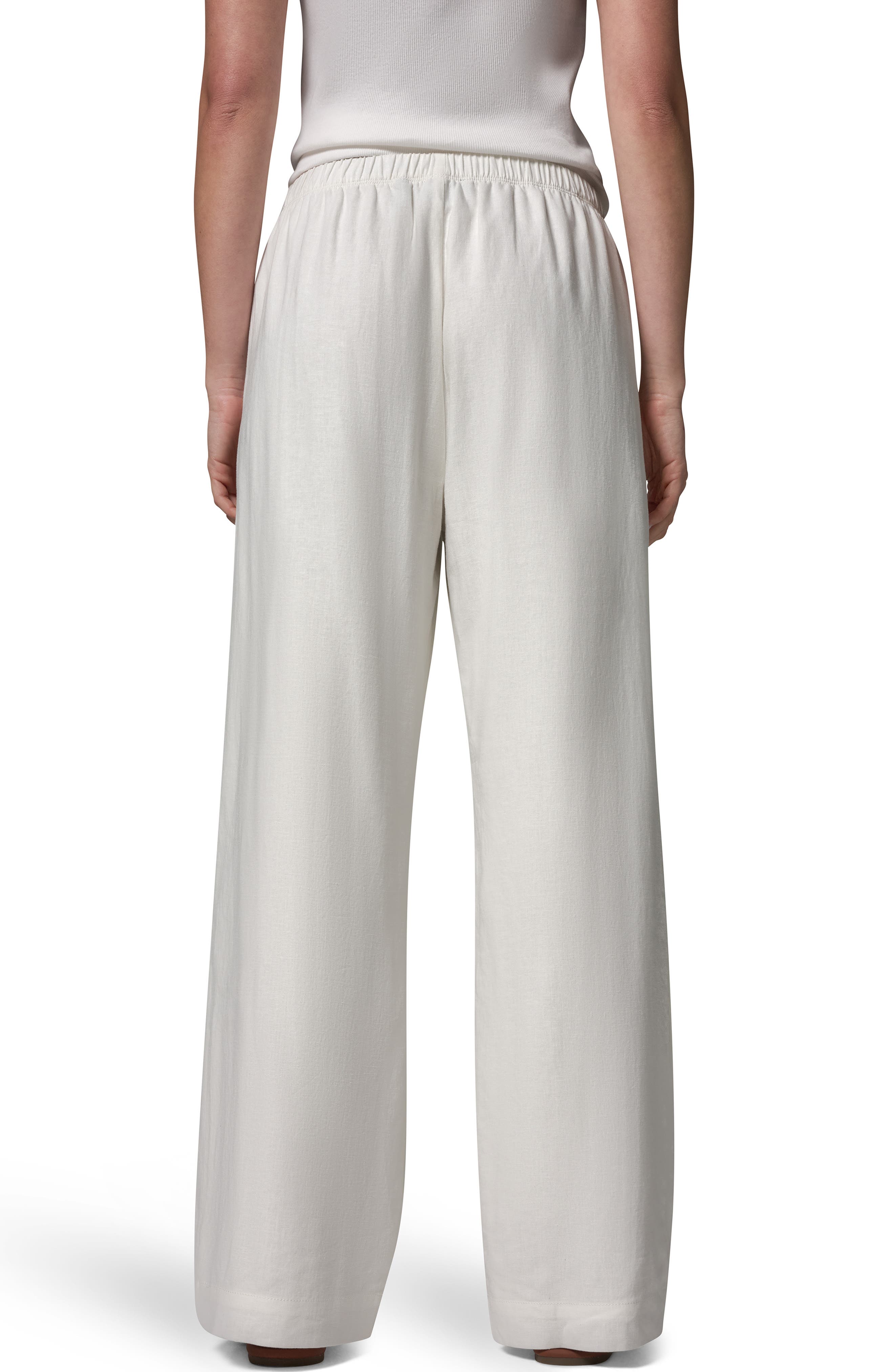 Linen Blend Pull-On Wide Leg Pants - image 2