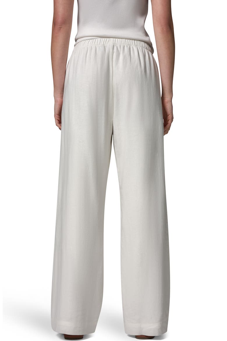 Linen Blend Pull-On Wide Leg Pants, Alternate, color, CREAM