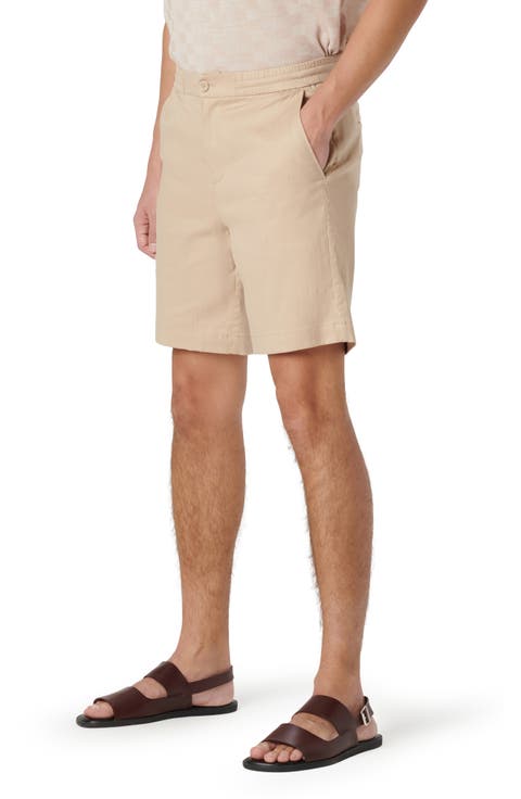 Linen Blend Drawstring Chino Shorts