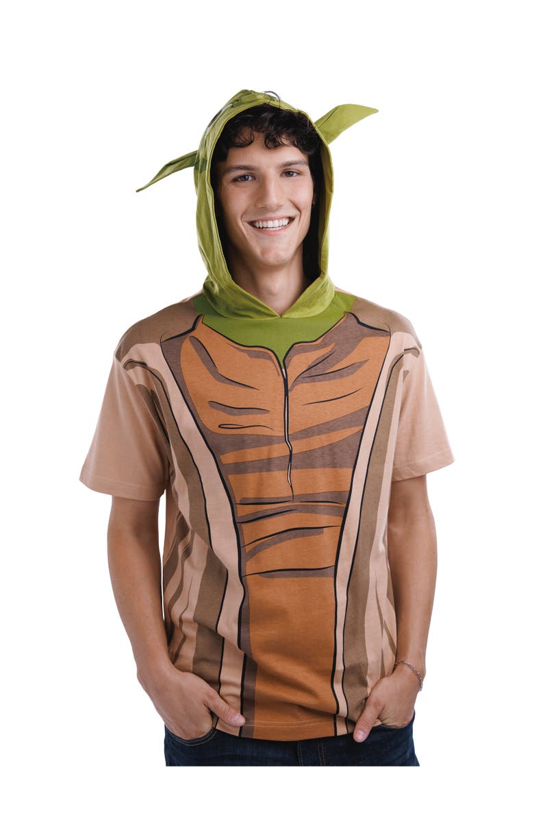 Star Wars Cosplay Hooded Tee, Alternate, color, Brown Green Yoda