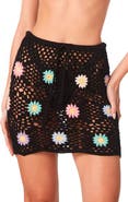 Capittana Vivi Granny Square Crochet Cover-Up Miniskirt