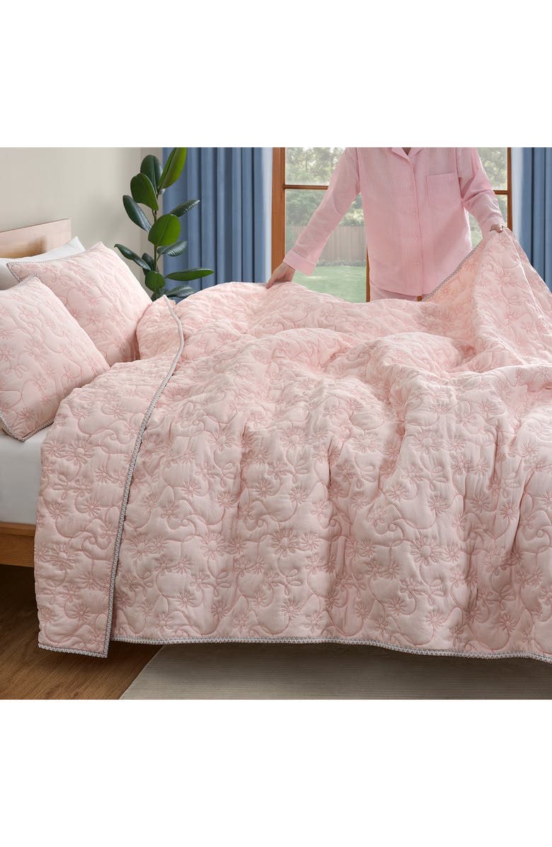 UGG<sup>®</sup> Botanic Embroidered Quilt & Shams Set, Alternate, color, 