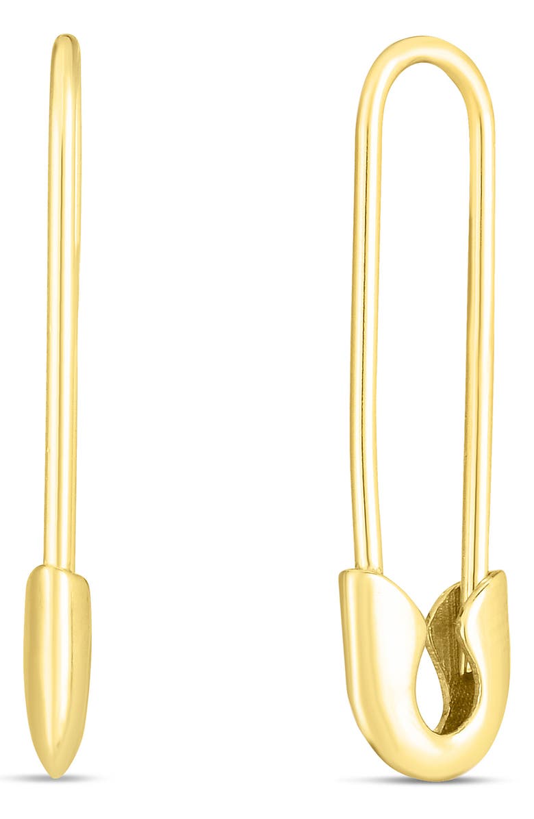 KARAT RUSH KARAT KRUSH 14K Yellow Gold Polished Safety Pin Earrings, Alternate, color, 