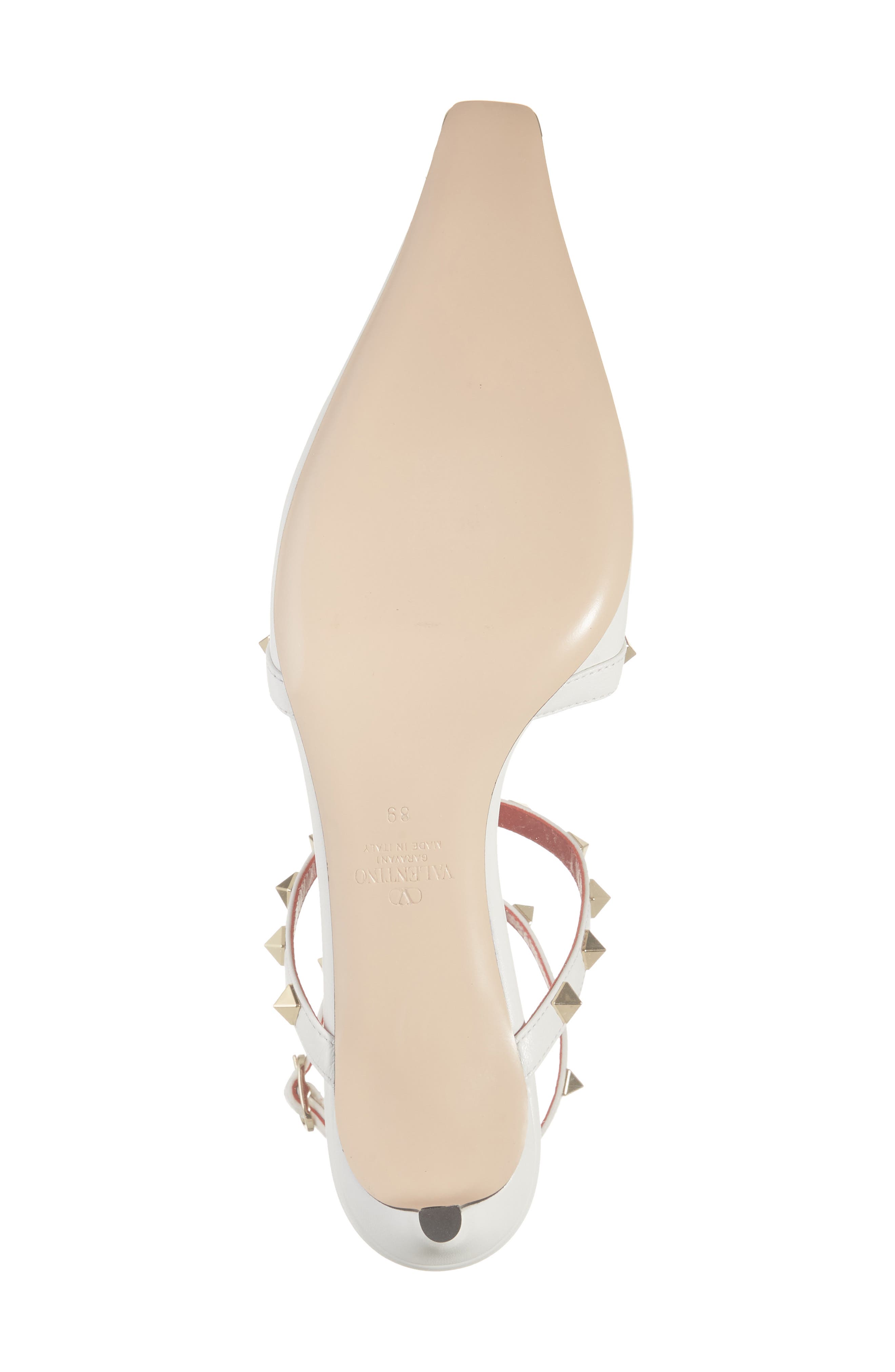 Rockstud Kitten Heel Pump, Alternate, color, WHITE
