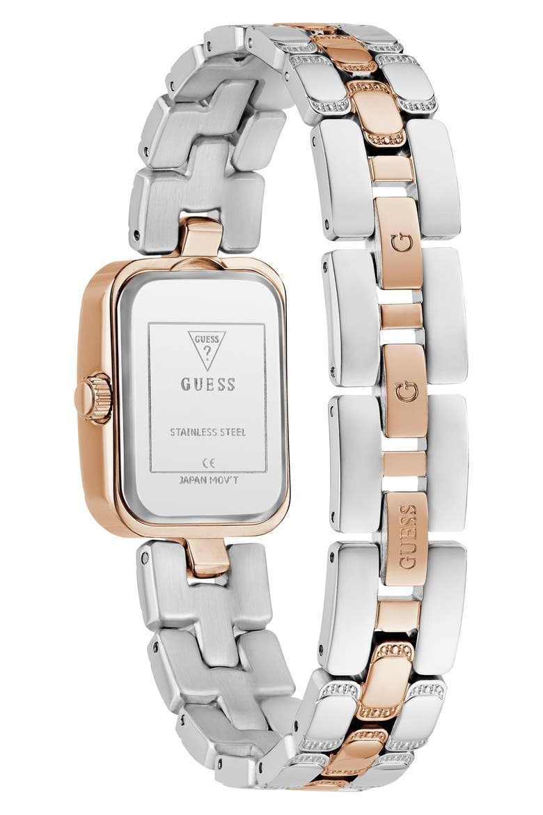 Isla Tank Two-Tone Bracelet Watch, 22mm, Alternate, color, ROSE GOLD