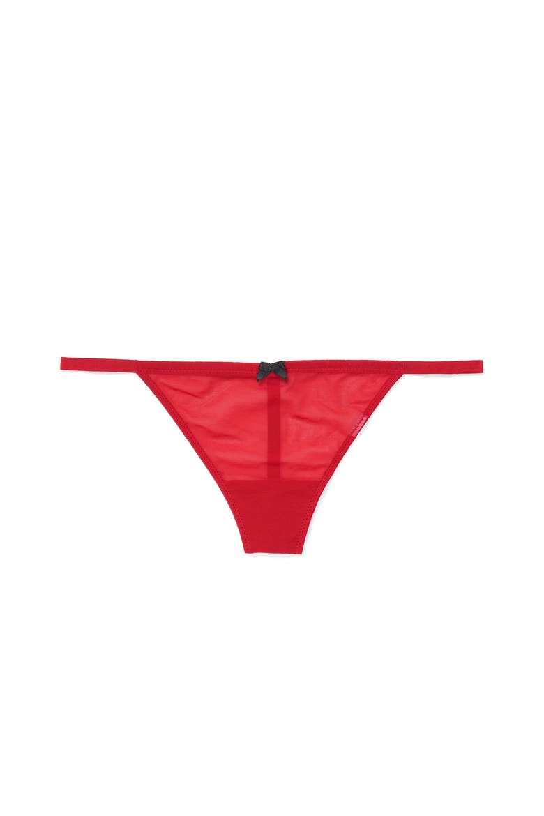 Corina G-String Panties, Alternate, color, Dark red