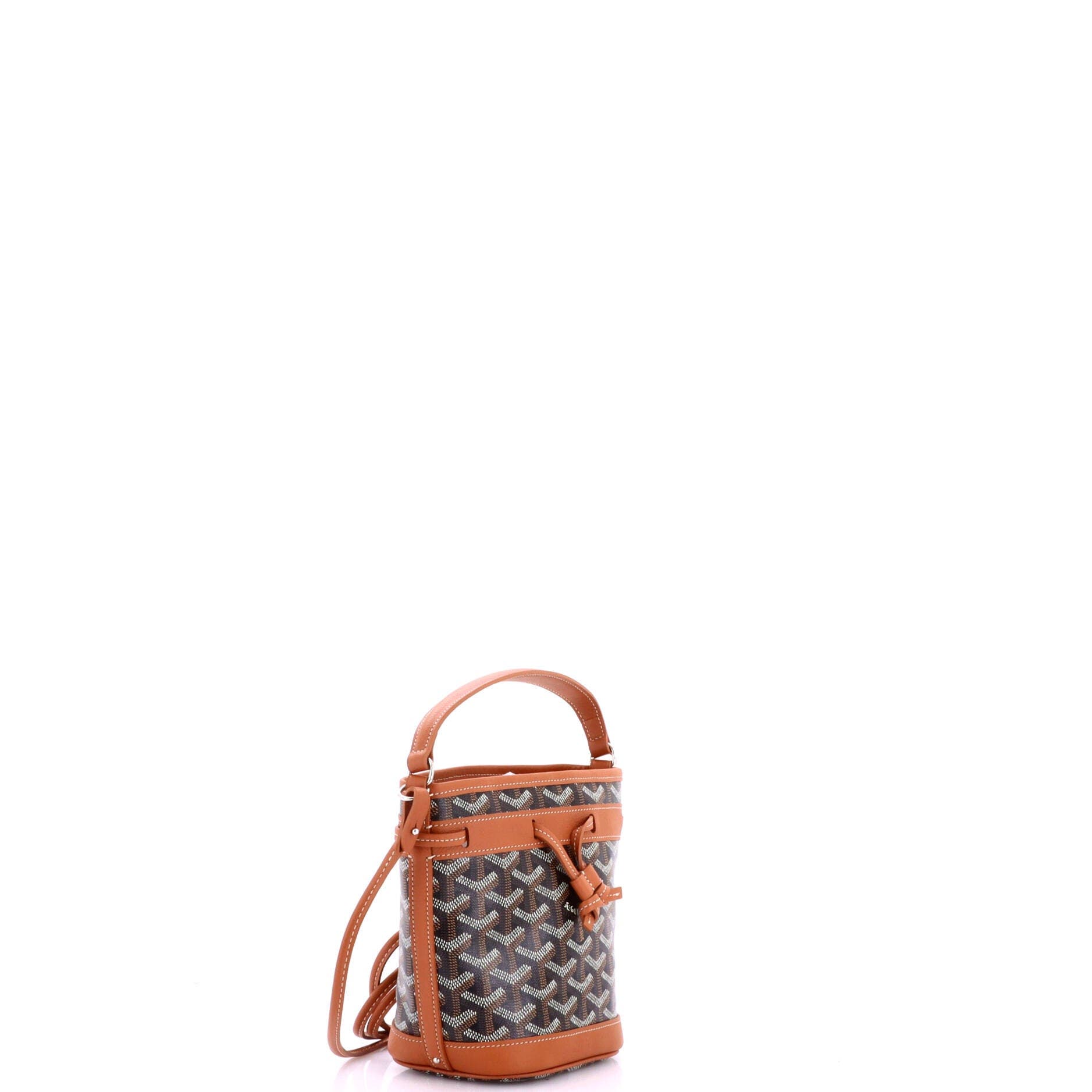 Petit Flot Bucket Bag Coated Canvas Mini, Alternate, color, Brown