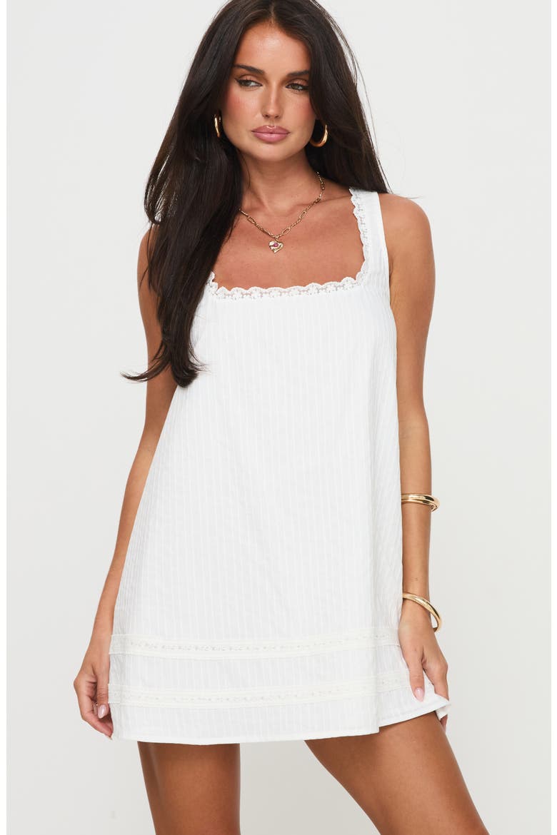 Alanah Sleeveless Minidress, Alternate, color, WHITE