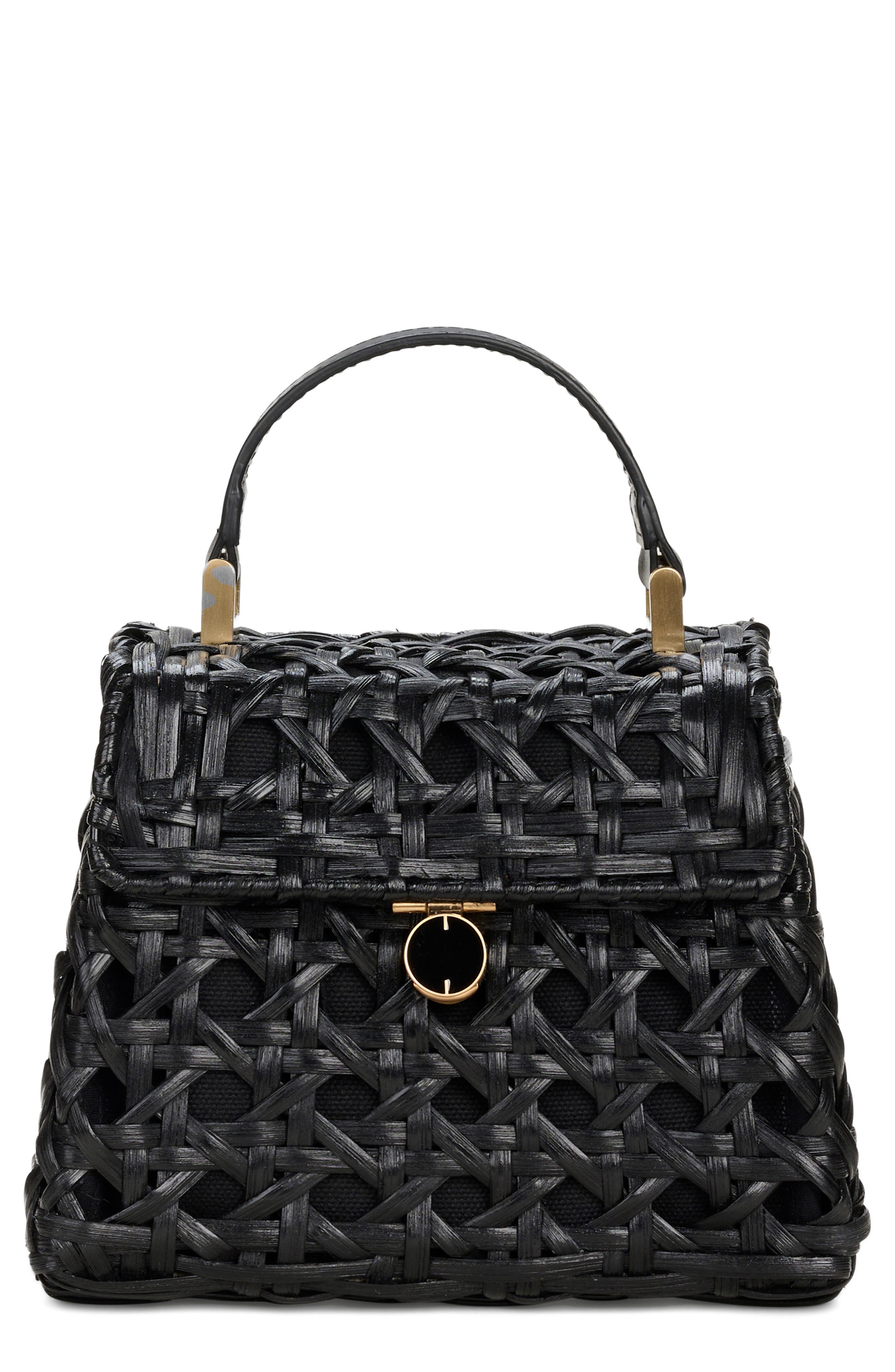 Cult Gaia Sybil Rattan Crossbody Satchel, Main, color, 