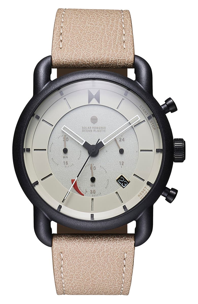 MVMT Blacktop II Solar Chronograph Watch, 47mm, Main, color,