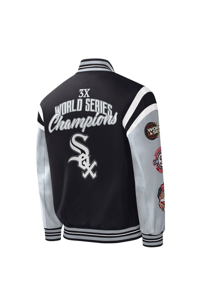 G-III SPORTS BY CARL BANKS Men's G-III Sports by Carl Banks Black Chicago White Sox Title Holder Full-Snap Varsity Jacket, Alternate, color, 