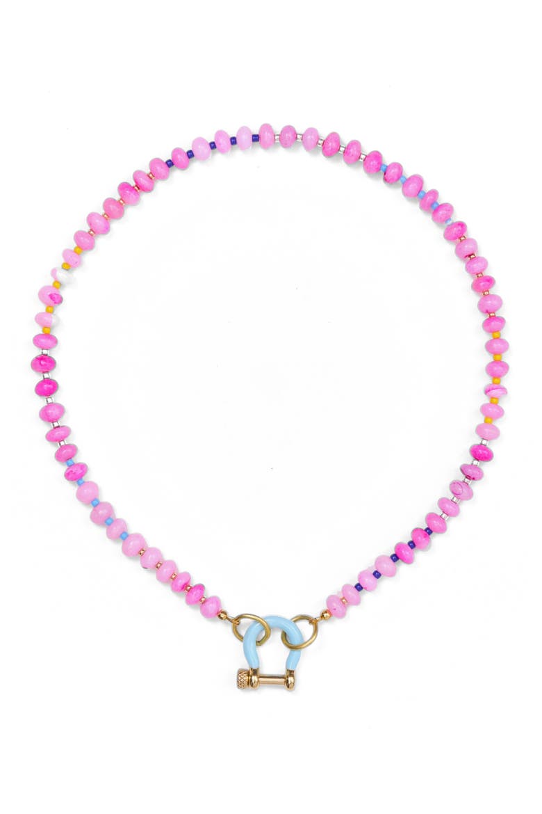 Maui Pink Opal Gold Plated Necklace, Alternate, color, Pink