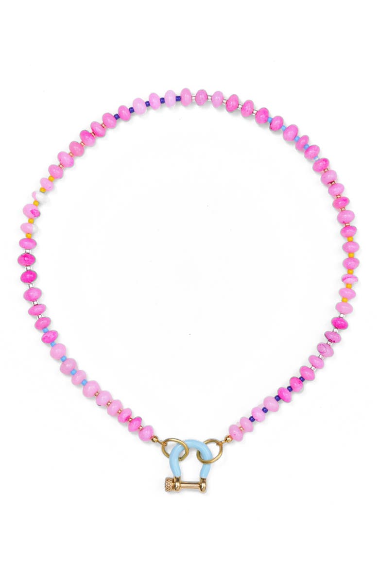 SHOP SPICY DAN Maui Pink Opal Gold Plated Necklace, Alternate, color, Pink