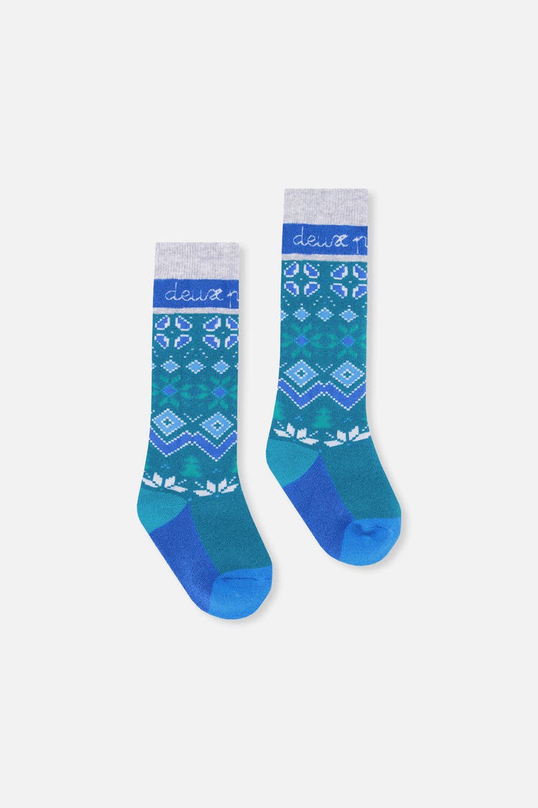 Merino Wool Cushioned Ski Socks, Alternate, color, Dark Turquoise