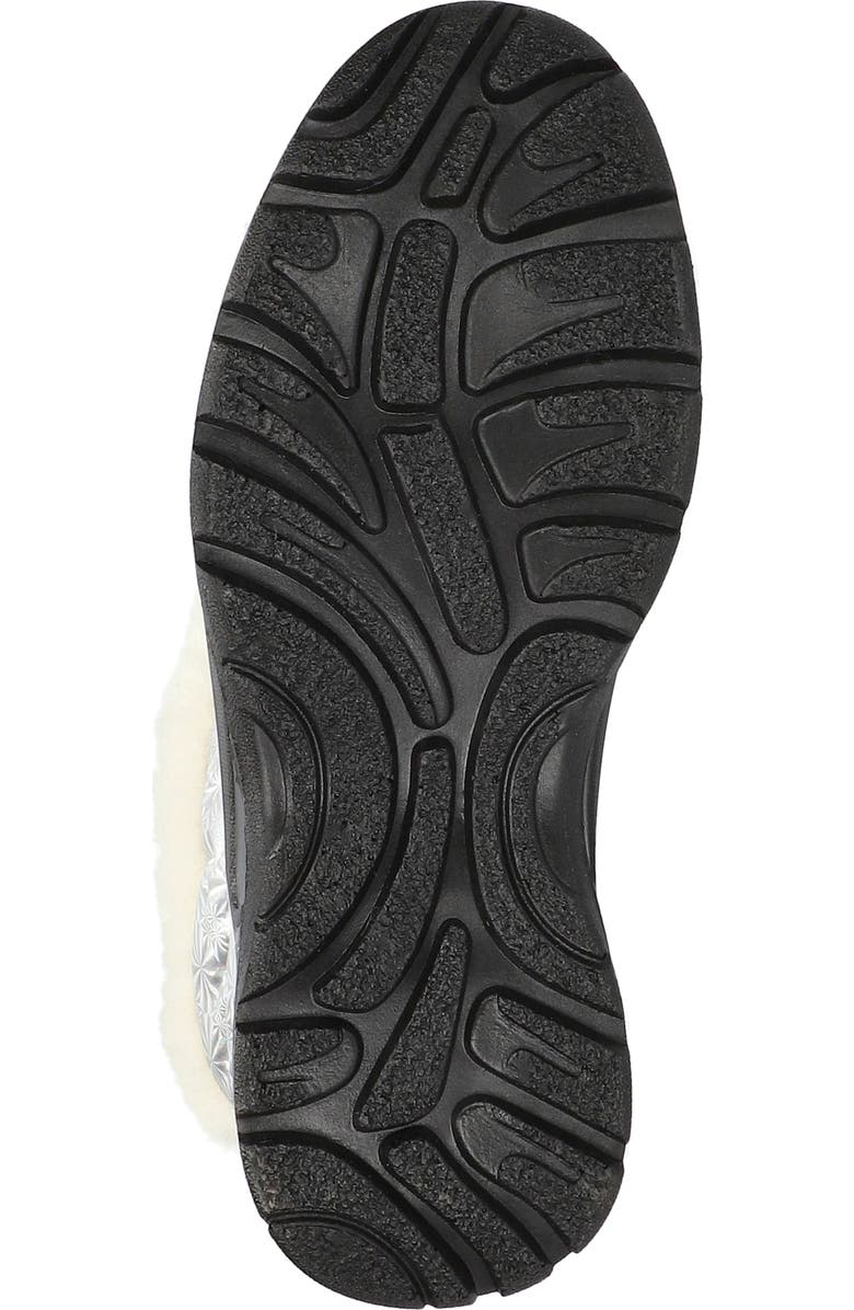 EASY STREET Cuddle Faux Fur Waterproof Boot, Alternate, color, Silver Patent- Nylon-Lined