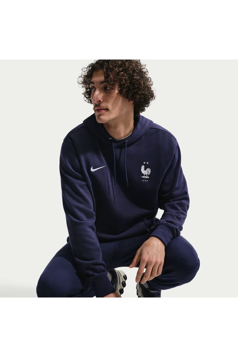 Men's Nike Blue France National Team Club Hoodie, Alternate, color, Blue