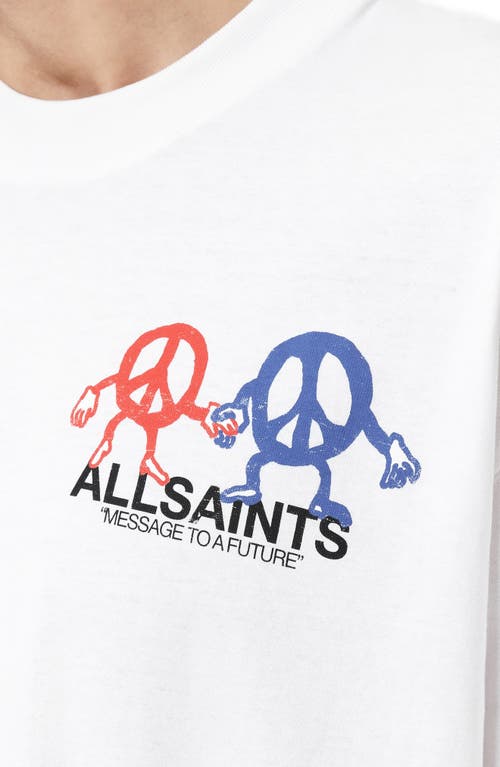Allsaints Bedfellow Short Sleeved Crewneck Tee In White