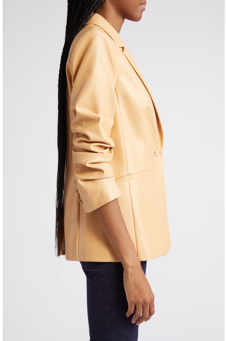 Kylie Faux Leather Blazer, Alternate, color, CHAI