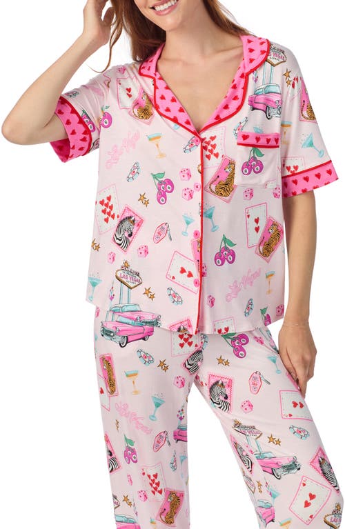 Room Service Pjs Print Pajamas In Pink