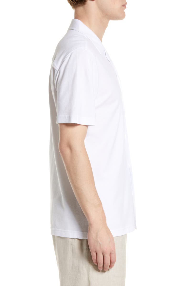 Ted Baker London Chatley Short Sleeve Piqué Button-Up Shirt, Alternate, color, 