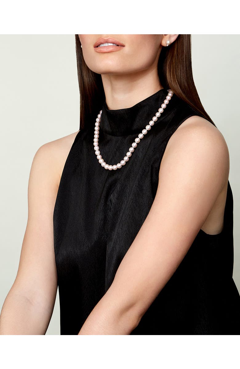 The Pearl Source Freshwater Pearl Necklace 8.5-9.5mm, Alternate, color, Sterling S - Finesse Clasp