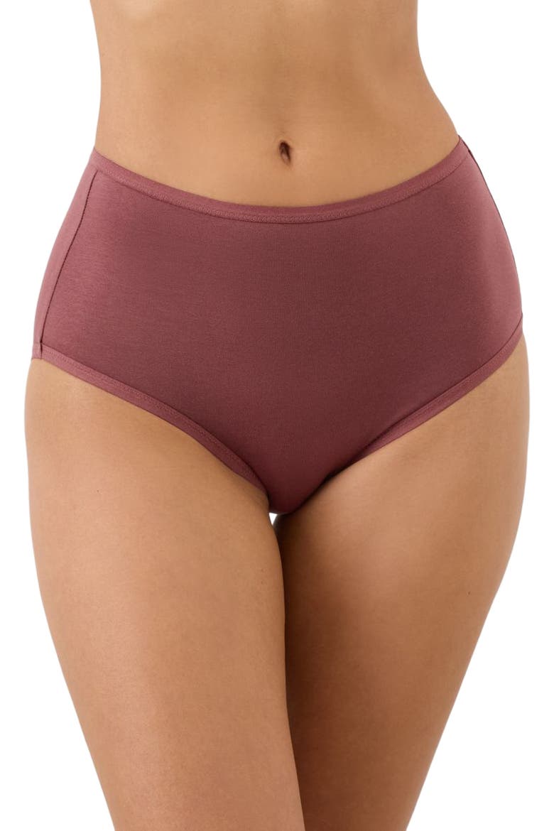 Everyday High Rise Brief 5-Pack Made With Organic Cotton, Alternate, color, Everyday Lakeside Lilies