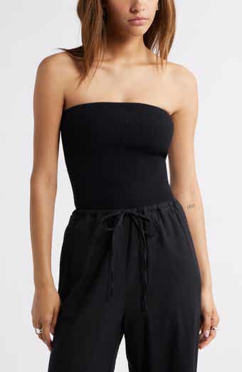 Open Edit Luxe Rib Tube Top