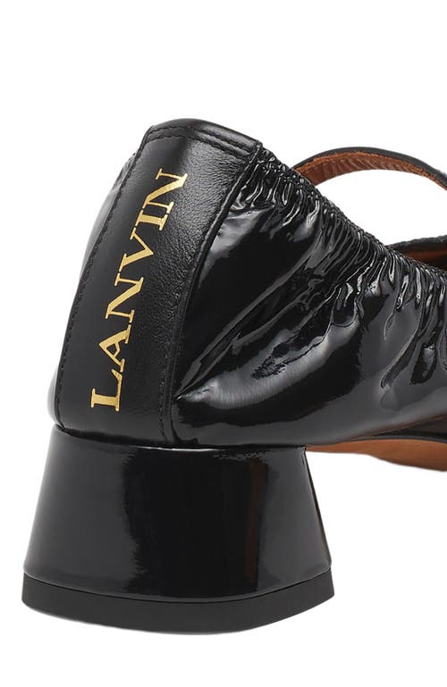Lanvin Heeled Mary Jane In Glossy Leather In Black