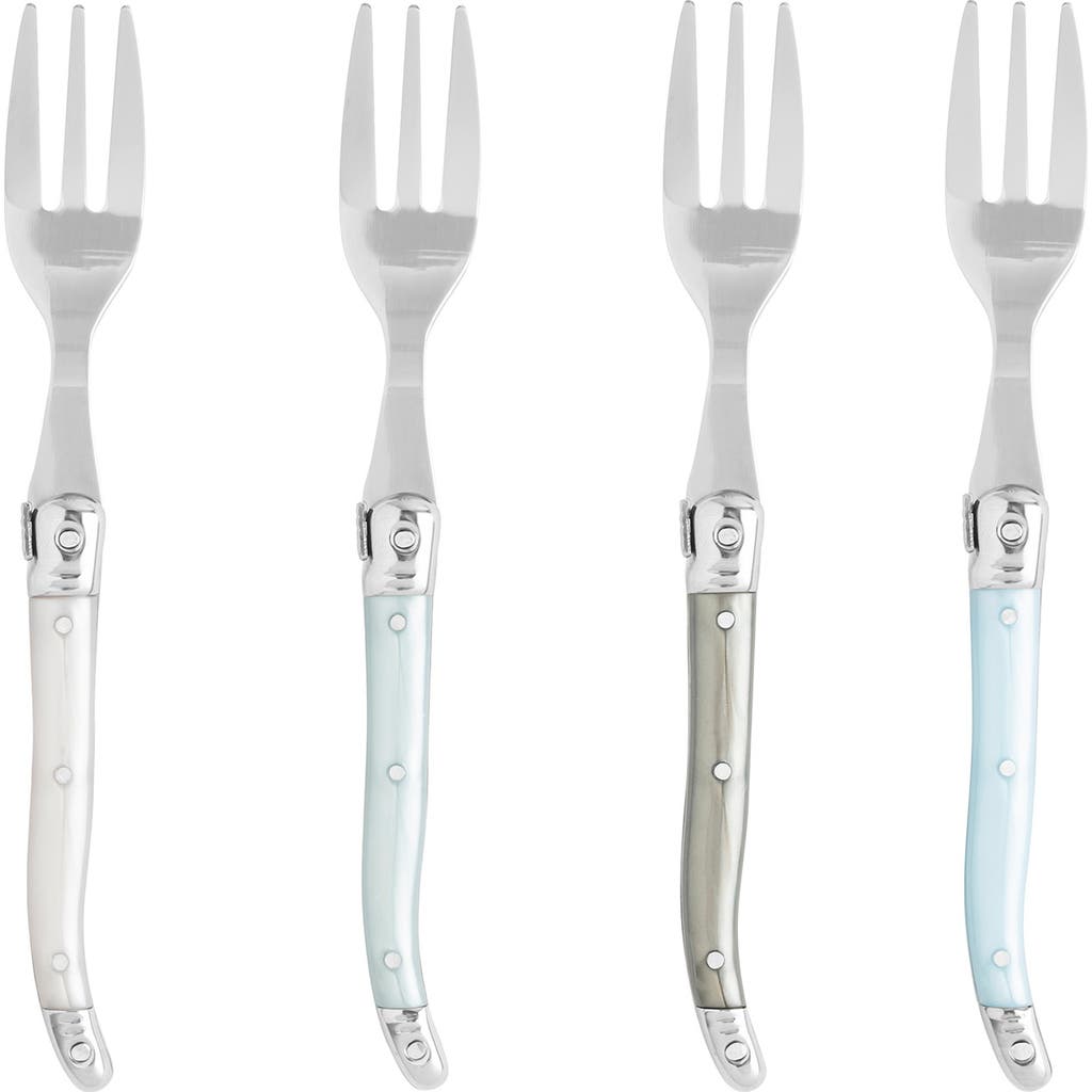 FRENCH HOME FRENCH HOME SET OF 4 FAUX MOTHER-OF-PEARL ASSORTED DESSERT FORKS