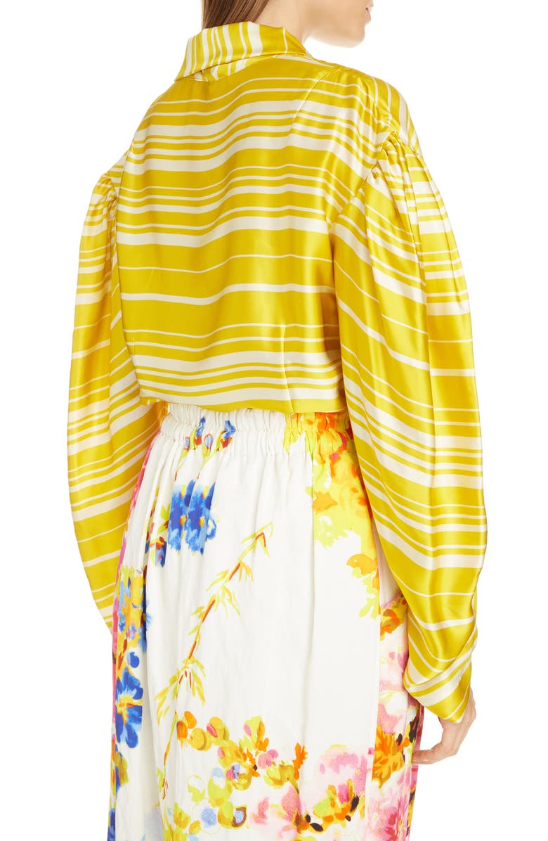 Dries Van Noten Coti Stripe Long Sleeve Satin Blouse, Alternate, color,