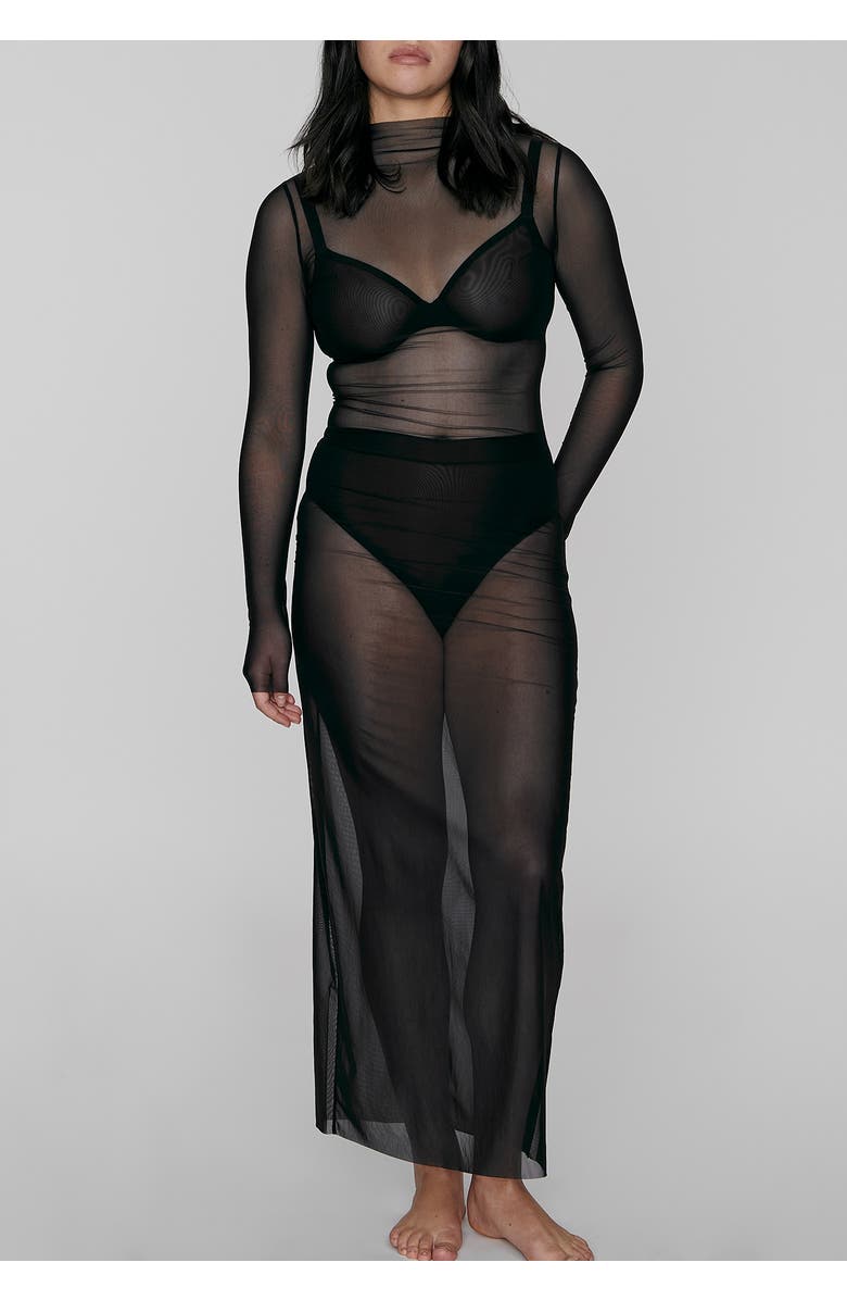 CUUP The Mockneck Dress, Alternate, color, Black