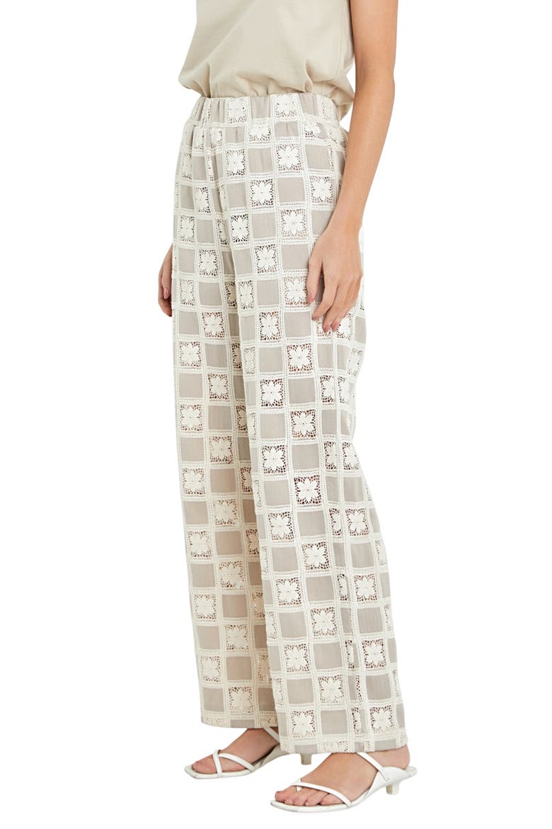 Crocket Patchwork Wide Leg Pants, Alternate, color, BEIGE MULTI