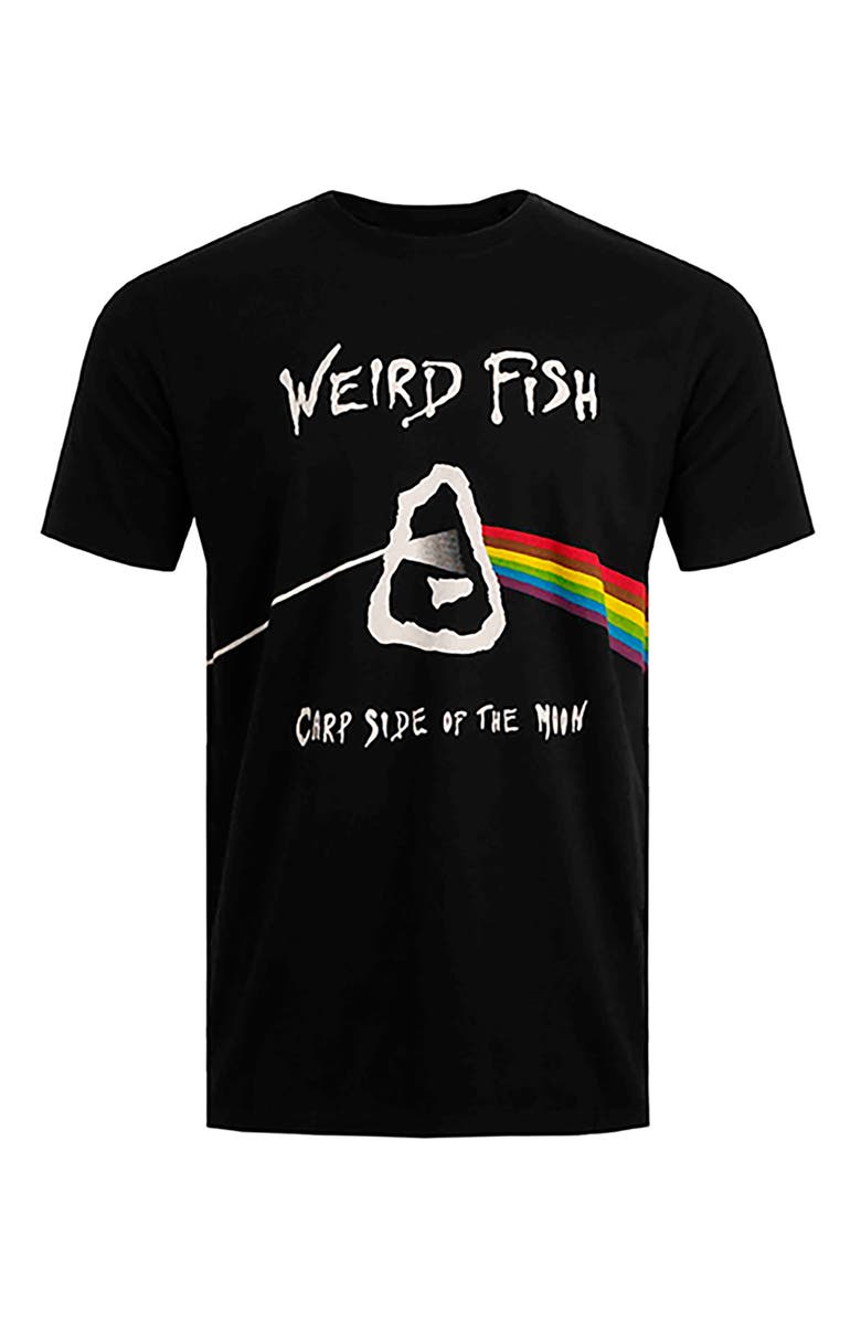 Weird Fish Carp Side Front Print Artist T-Shirt, Alternate, color, Black
