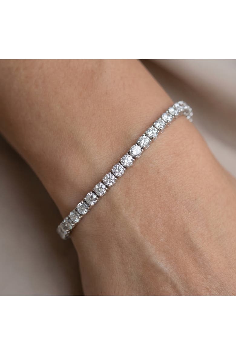 9 ct Round Lab Grown Diamond Tennis Bracelet 14K Gold 7", Alternate, color, 14k White Gold
