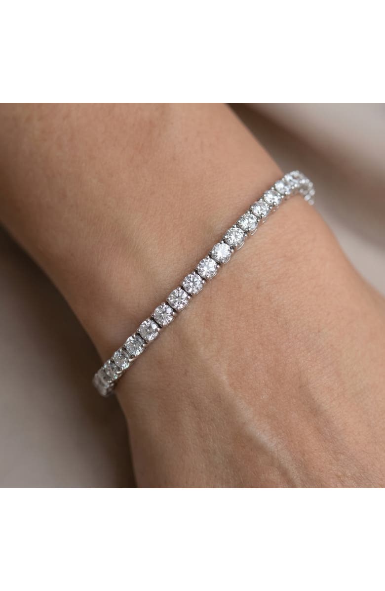 Bliss Diamond 9 ct Round Lab Grown Diamond Tennis Bracelet 14K Gold 7", Alternate, color, 14K White Gold