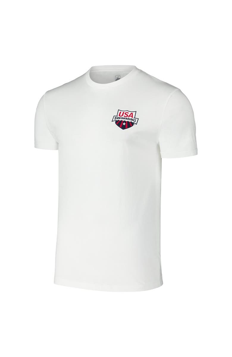 FLOMOTION Unisex Flomotion White USA Swimming Later Gator T-Shirt, Alternate, color, White