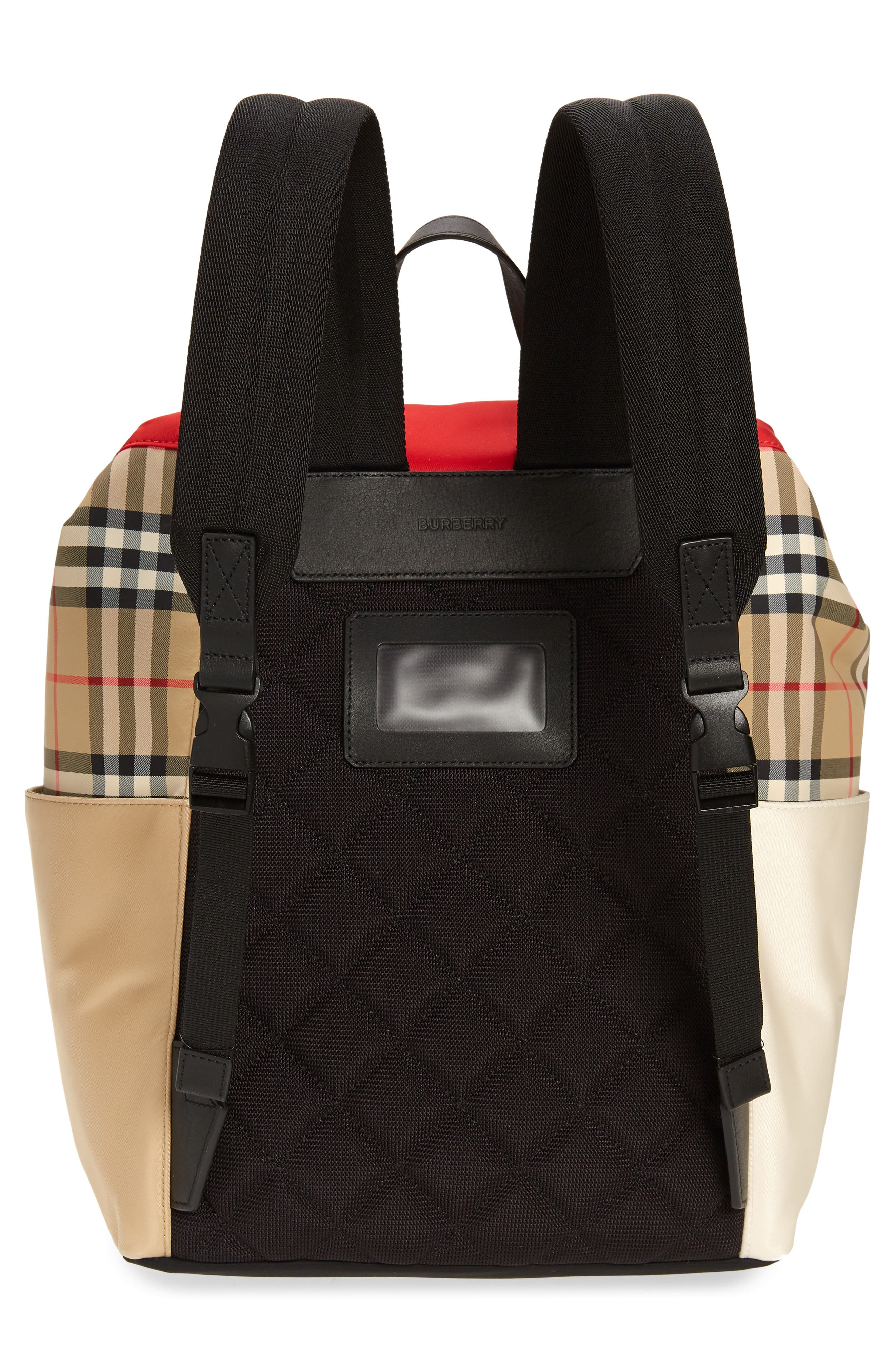 Burberry Hayden Archive Check Nylon Backpack, Alternate, color, 