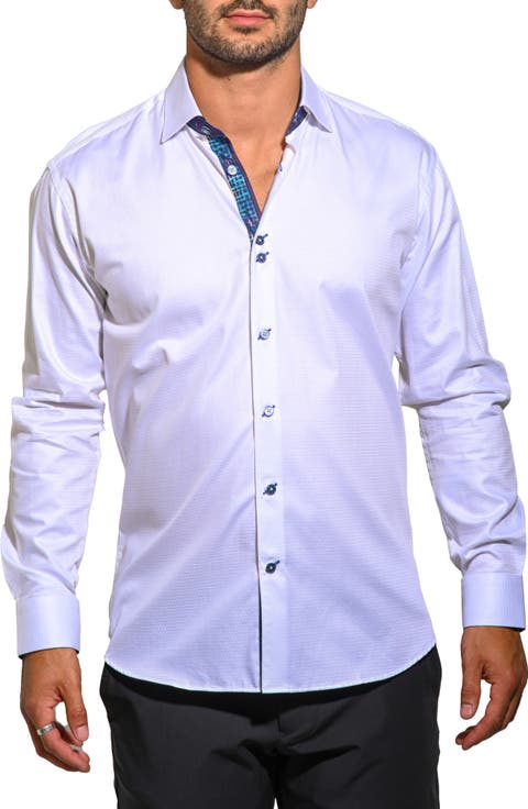 Fibonacci Resistance Contemporary Fit Cotton Button-Up Shirt