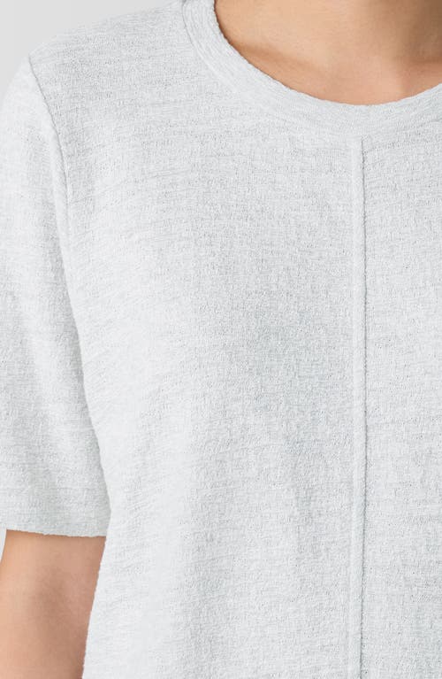 Eileen Fisher Crewneck Short Sleeve T-shirt In Sea Salt