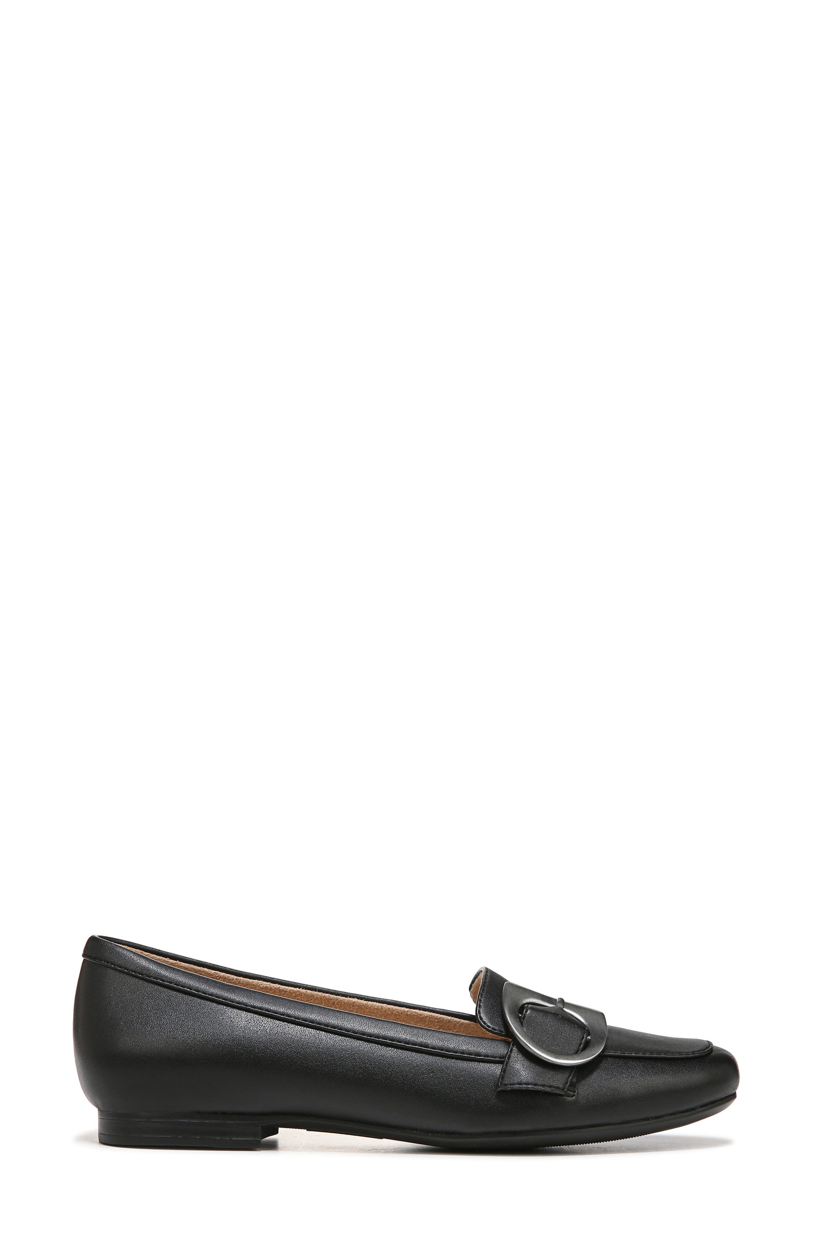 Naturalizer Kayden Buckle Loafer - Wide Width Available, Alternate, color, Black Smooth Synthetic