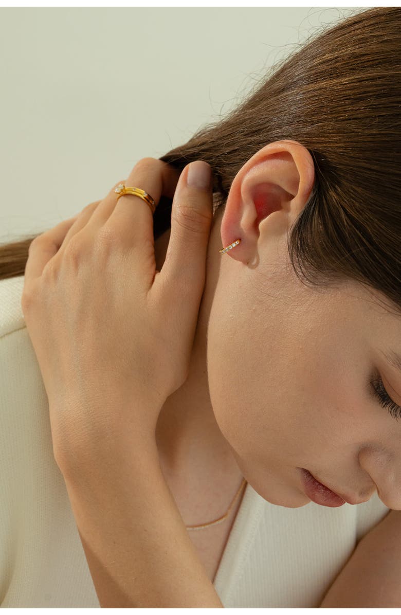 Bearfruit Jewelry Sterling Silver 18k Gold Plated Miranda Earrings Holiday Gift Idea, Alternate, color, Gold