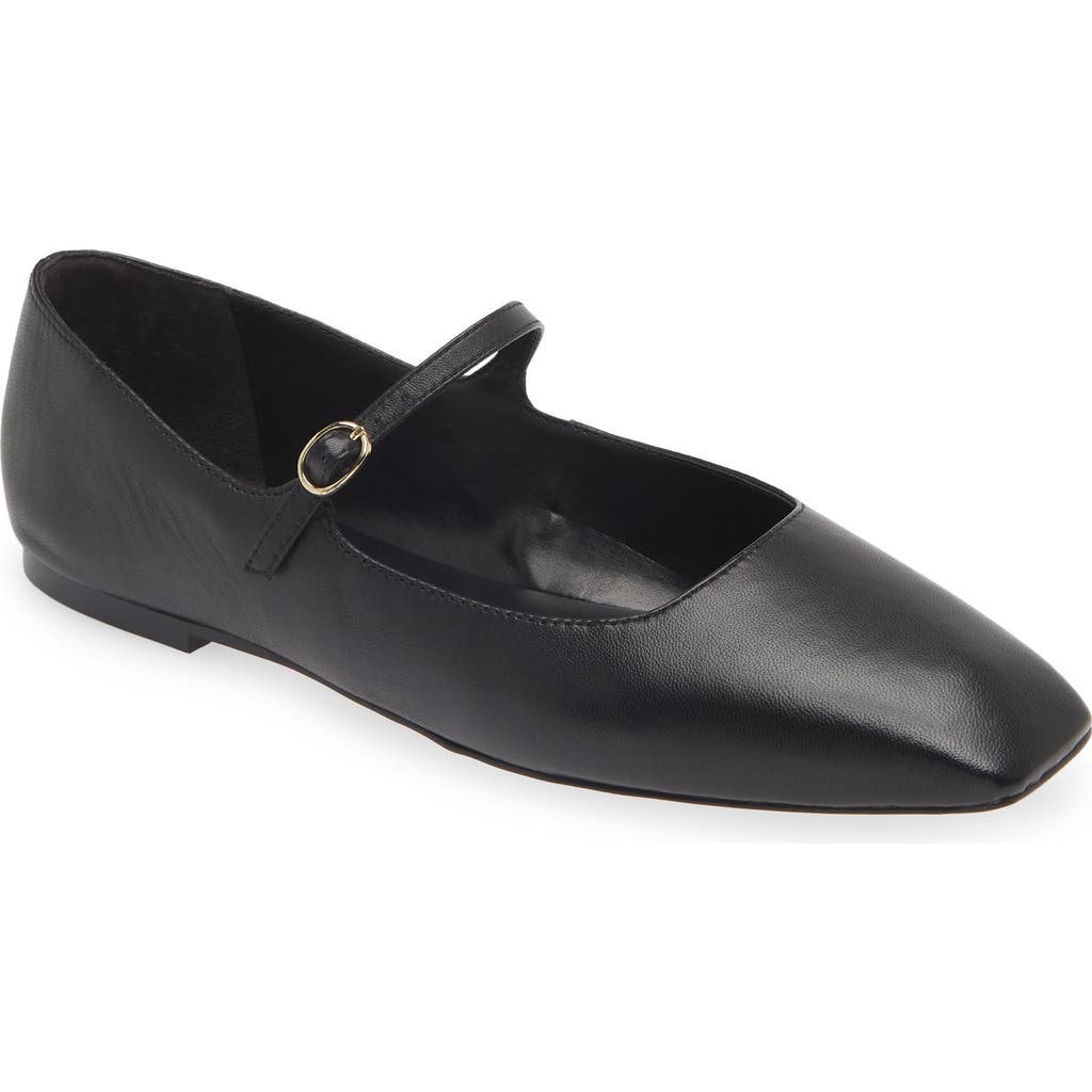 Nordstrom Mary Jane Flat In Black