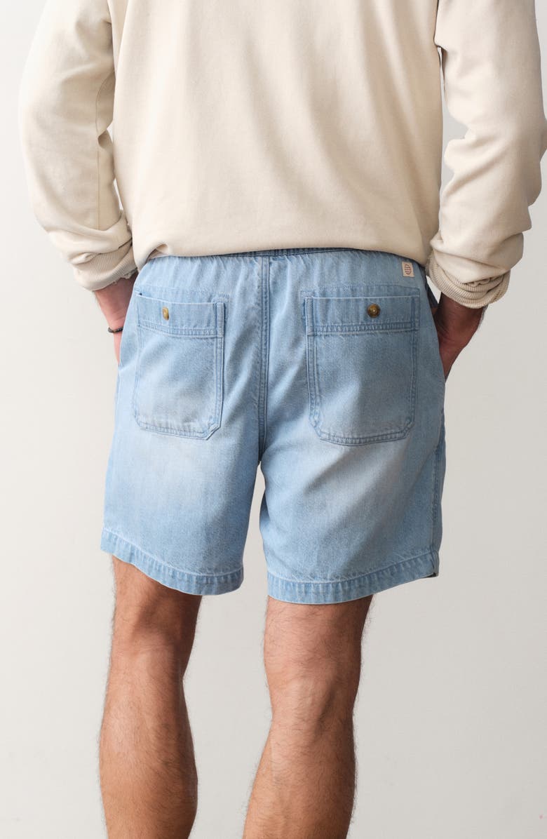 Marine Layer Saturaday Drawstring Denim Shorts, Alternate, color, Lightwash