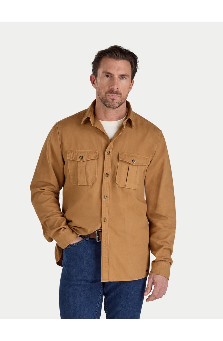 Raging Bull Garment Dyed Canvas Shacket, Main, color, Tan