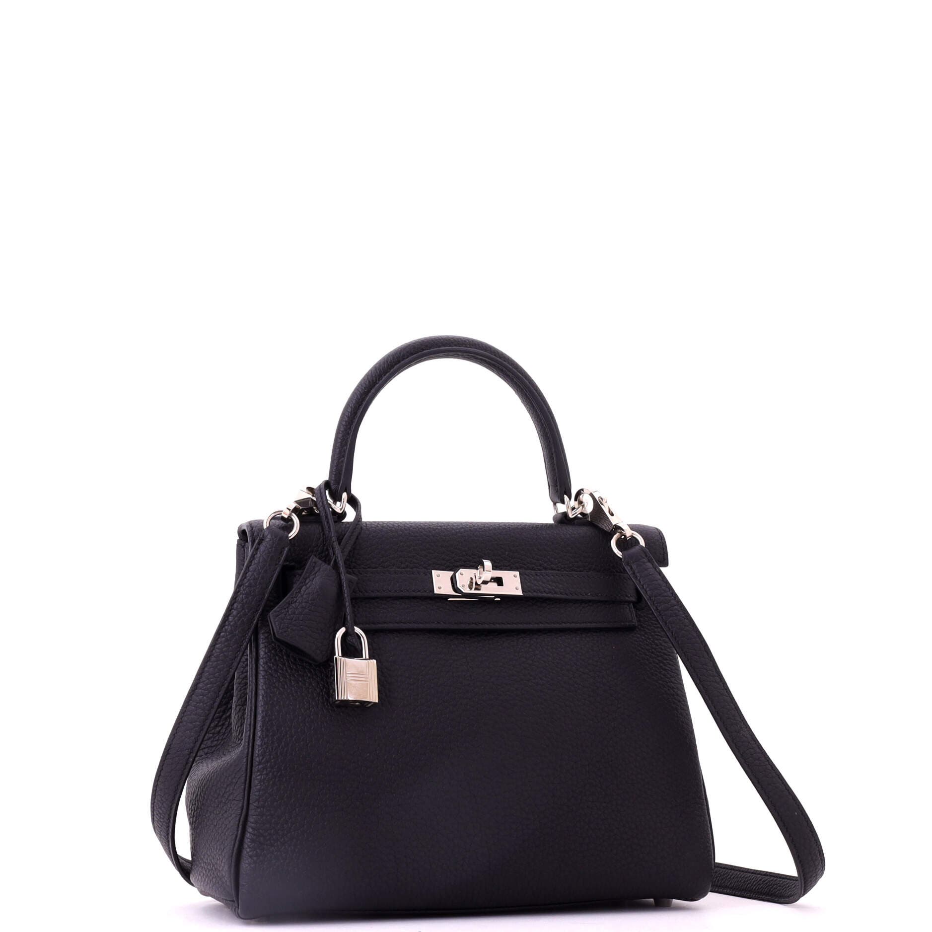 81034712 Kelly Handbag Black Togo with Palladium Hardware 25, Alternate, color, 