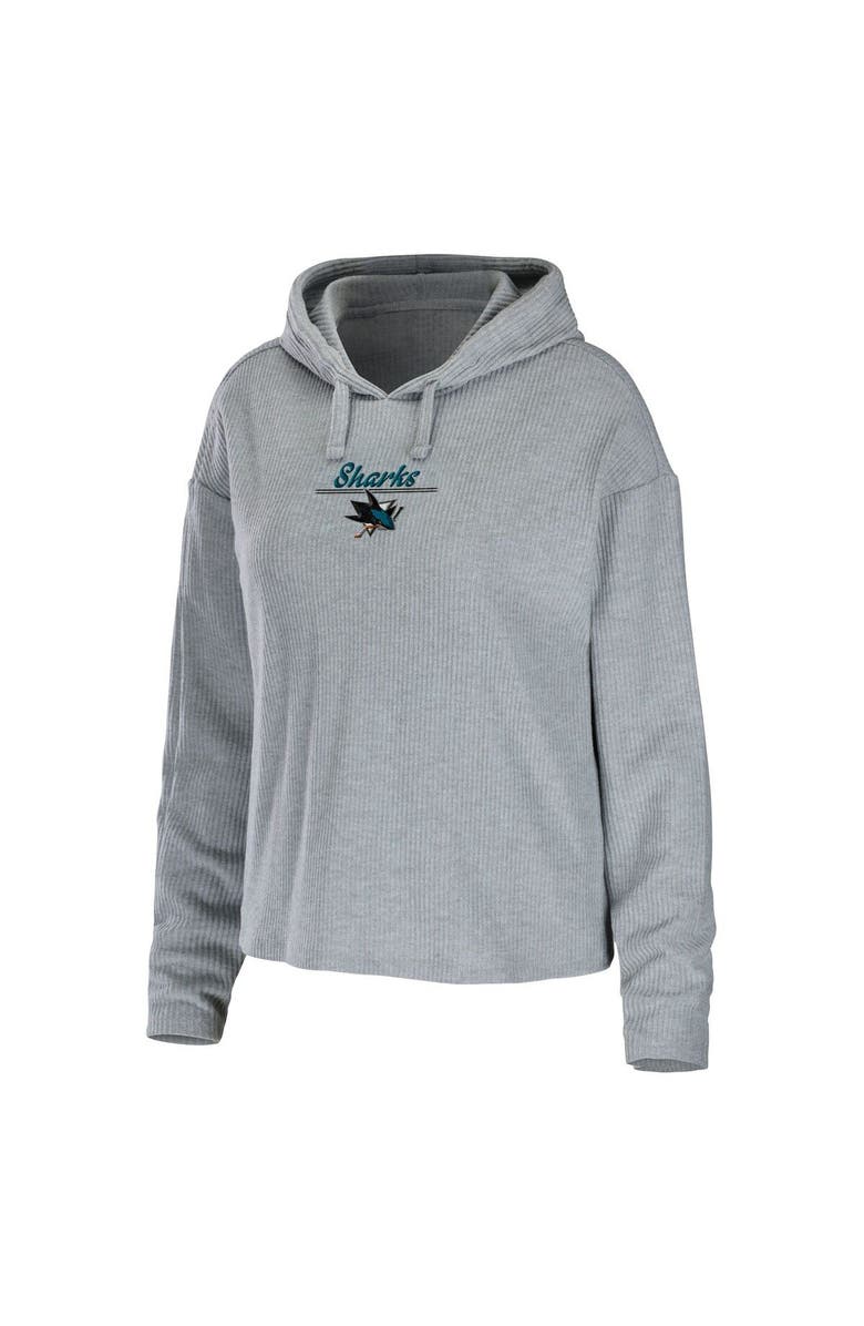 WEAR by Erin Andrews Women's WEAR by Erin Andrews Heather Gray San Jose Sharks Logo Pullover Hoodie & Pants Sleep Set, Alternate, color, Heather Gray