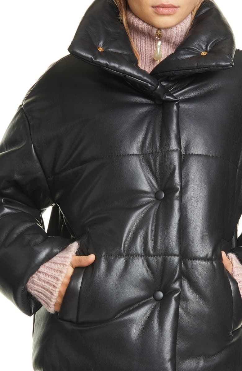 Nanushka Hide Vegan Leather Puffer Jacket, Alternate, color, 