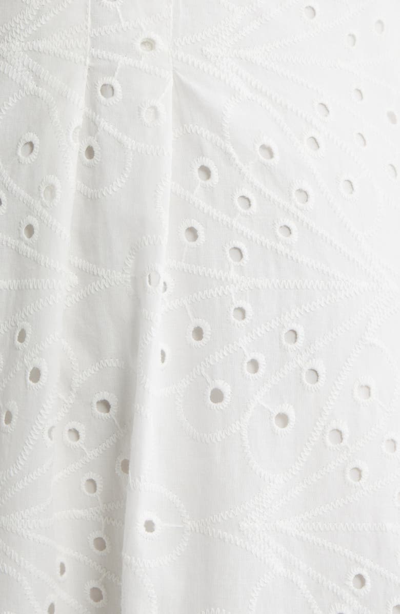 Julia Jordan Cotton Broderie Anglaise Shirtdress, Alternate, color, White